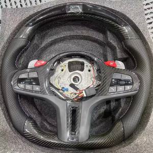 Volante de Fibra de Carbono para <span class=keywords><strong>BMW</strong></span> G20 G30 G20 G80 G21 G22 G31 G32 G11 M3 M4 M5 330i <span class=keywords><strong>330e</strong></span> 340i 440i, Volante con LED - Product Image 1
