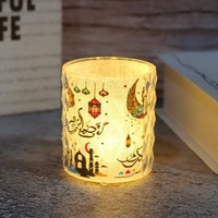 Ramadan Kareem Led Bougie Lanterne Eid Mubarak Décoration pour La Maison 2023 Islamique Festival Musulman Fête Eid Al Adha Ornements