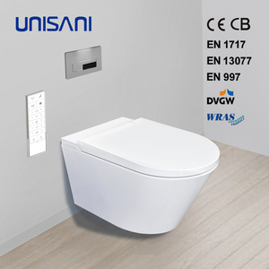 One-stop Service <b>White</b> Glass Cistern Floor Toilet Flush Intelligent Smart Bidet Toilets With Remote Control CT101+7201 Flush Int - Product Image 4