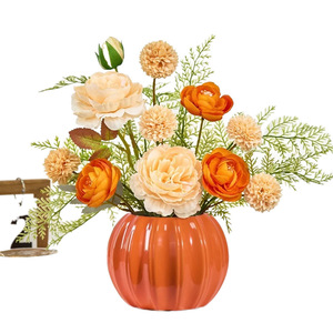 Arrangement de fleurs artificielles, fleurs en soie, décoration intérieure et extérieure, bouquet de table, bleu, blanc, marguerite, rose, imprimé en 3D, fabriqué en Chine - Product Image 5
