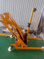 Grue de levage télescopique électrique pliable 1T, mini grue hydraulique mobile pour atelier, grue de sol pour moteur de voiture