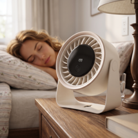 Ventilateur de circulation d'air portable avec écran LED, 199 vitesses réglables, recharge USB, ventilateur de bureau, ventilateur mural silencieux pour la maison et le bureau