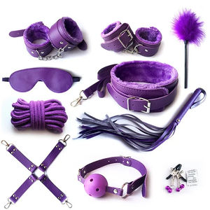 10 Uds Bdsm Set Kits adultos juguetes sexuales Bondage para mujeres parejas esposas pezón Collar abrazaderas látigo sexo accesorios exóticos - Product Image 2