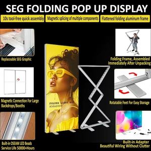 Support d'affichage LED, boîtes lumineuses publicitaires, affichage rétroéclairé en tissu tendu SEG, stand promotionnel, boîte lumineuse publicitaire - Product Image 2