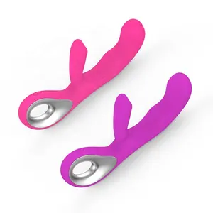 Máy Rung Dildo Cho Phụ Nữ Động Cơ Kép AV Wand G-spot Silicone Rung Đồ Chơi Rabbit Clit Vibrator USB Có Thể Sạc Lại