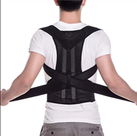 Attelle de Soutien Dorsal Ajustable Professionnelle avec Fermeture Auto-agrippante 100% Nylon Respirant pour Correction Posturale Tactique