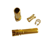 Broches de contact D-sub OEM de précision plaquées or/argent, 2,0 mm, à ressort couronne, en cuivre, usinées CNC par brochage