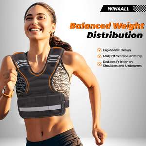 Chaleco con peso ajustable para mujer, chaleco táctico con 6 placas de arena de hierro para operaciones tácticas y de servicio. - Product Image 4