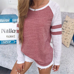 Haut décontracté à manches longues et col rond pour femme, nouvelle collection automne, style rayé, respirant, en polyester Balry - Product Image 3