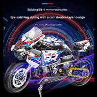 Jouets pour enfants, kit de modèles en plastique à construire soi-même, blocs de construction compatibles avec les motos, ensemble de blocs de construction