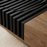 Table basse moderne minimaliste en bois de frêne, idéale pour le salon, table centrale assortie au canapé, écologique