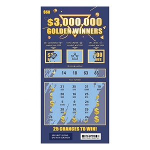 Lottery Vendor Hot Full Color Print Lottery Game Tickets Custom <b>Pattern</b> Anti-counterfeiting Confidential Design Lottery Tickets - Product Image 5