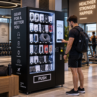 Distributeur automatique d'urgence numérique pour aéroports, centres commerciaux et métros |   Câbles de recharge et batteries externes en libre-service |   Logo personnalisé disponible
