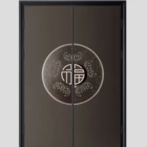 Puerta Principal <span class=keywords><strong>de</strong></span> Estilo Moderno y Opulento para Mansión o Casa <span class=keywords><strong>de</strong></span> Campo Luvindow, Puerta Acristalada con Luz Lateral, Puertas Giratorias - Product Image 1