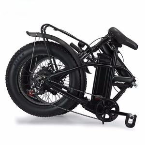 20" Folding Fat Tire Bike 1000W 48V Lithium Battery 7 Speed Snow Mountain E-<b>Bicycle</b> for Adults ATX89E0 Steel <b>Frame</b> Folding Bike - Product Image 4