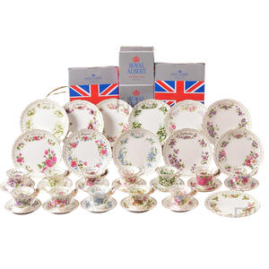 Juego de Taza de Café de Cerámica y Platillo para Té Negro Royal <span class=keywords><strong>Albert</strong></span> Lenguaje de las Flores Mensual, Clásico para Uso Doméstico, Caja de Regalo de Madera - Product Image 5