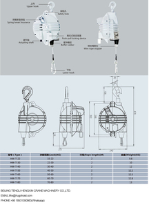 Zware Gereedschapskabel <span class=keywords><strong>Retractor</strong></span> 120Kg 140Kg 160Kg Ophangapparatuur - Product Image 6