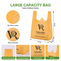 Sac de courses personnalisé avec logo, écologique, à poignées, motif lettres, en tissu non tissé recyclable