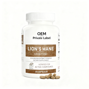 Factory Supply Lion's Mane Mushroom Food Grade Capsules 60/90 Count for <strong>Brain</strong> &amp; Energy Support Wholesale Supplement - Product Image 2