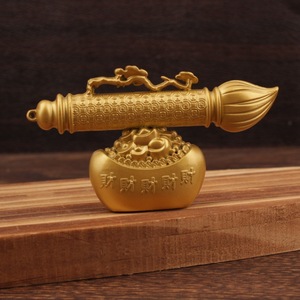 Alloy Wenchang Brush Yuanbao Shape Desk Ornament Feng Shui Wealth Decor For Office Home Use - Product Image 1