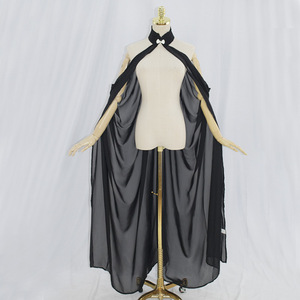 Mantello con Cappuccio in Chiffon, Cappa Medievale, Abito Wicca, Sciarpa per Costume da Strega o Mago, Halloween, Donna, Coldker - Product Image 4