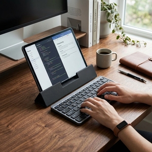 คีย์บอร์ดบลูทูธแบบพกพาบางเฉียบ ชาร์จได้ สำหรับ <span class=keywords><strong>iPad</strong></span> <span class=keywords><strong>Pro</strong></span> 11 M5 รุ่นปรับแต่งได้ตามต้องการ - Product Image 5