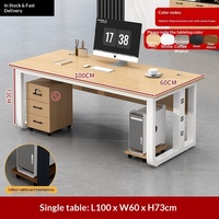 Bureau d'ordinateur moderne et minimaliste LBZ-167X, bureau en bois ignifuge pour patron, manager, employé, grand poste de travail individuel