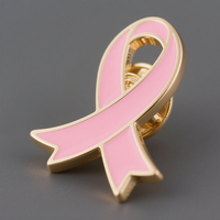Usine personnalisé rose ruban sensibilisation au cancer ruban épinglette insigne métal dur broche Logo personnalisé insigne émail santé mentale broche