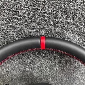 พวงมาลัยทรงสปอร์ตแบบดัดแปลง หนัง Nappa แท้ เย็บลายเพชรแดง พร้อม Paddle Shifter สำหรับรถยนต์ Audi A/<span class=keywords><strong>Q</strong></span>/S/<span class=keywords><strong>RS</strong></span> Series - Product Image 5