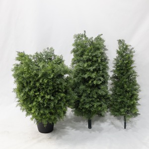 Árbol Artificial de Cedro Resistente a los Rayos UV de 120 cm, Arborvitae en Maceta, Ciprés, Arbusto Perenne, Planta Perenne para Interiores y Exteriores para Jardín - Product Image 4