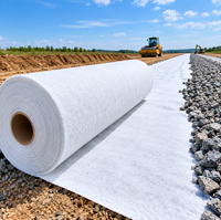 Géotextile à fibres courtes de haute durabilité, géotextile aiguilleté pour le drainage paysager