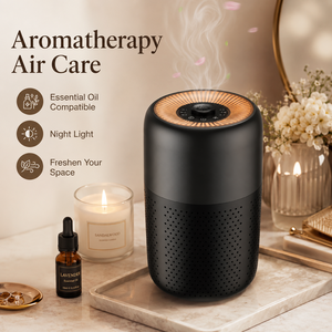 HEPA <strong>Air</strong> <strong>Purifier</strong> and Carbon Filter with Aroma Diffuser for Desktop Purification Dust Pollen Pet Odor Smoke Removal - Product Image 2