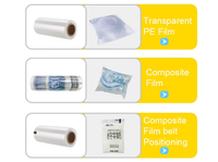 Film plastique OEM ODM pour sachet d'eau, impression personnalisée, film en rouleau PE bleu pour emballage de liquides, sachets pour eau pure