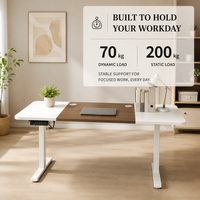Table de jeu AOR E-sports noire avec plateau en placage de bois massif à grain visible, réglable en hauteur sur trois niveaux avec mémoire, vente en gros usine