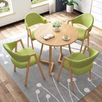 Ensembles de tables et chaises de café pour négociations, tables de réception commerciales, sièges pour invités, zones d'attente, style décontracté, une table et quatre chaises