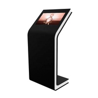 Vente chaude 21.5 pouces écran LCD interactif écran tactile kiosque d'information kiosque en forme de L avec logiciel gratuit kiosque à écran tactile