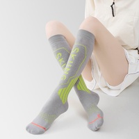 Chaussettes de ski en laine mérinos de haute qualité pour le camping en plein air, la montagne et la neige, avec logo personnalisé, chaussettes de ski en laine jusqu'au genou