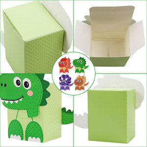 Cajas de Papel para <span class=keywords><strong>Regalos</strong></span> y Dulces con Temática de Dinosaurios, Cajas de Papel para Golosinas para Niños, Baby Shower, Fiestas de Cumpleaños - Product Image 4