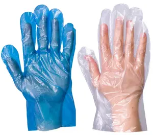 Toptan yüksek kaliteli tek kullanımlık HDPE eldiven günlük yaşam için gıda sınıfı temizle tek kullanımlık eldivenler