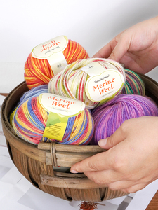 Hilo de lana merino suave degradado, 90% mezcla arcoíris, hilo variegado <span class=keywords><strong>para</strong></span> tejer a mano, <span class=keywords><strong>para</strong></span> suéter, bufanda, manta - Product Image 5