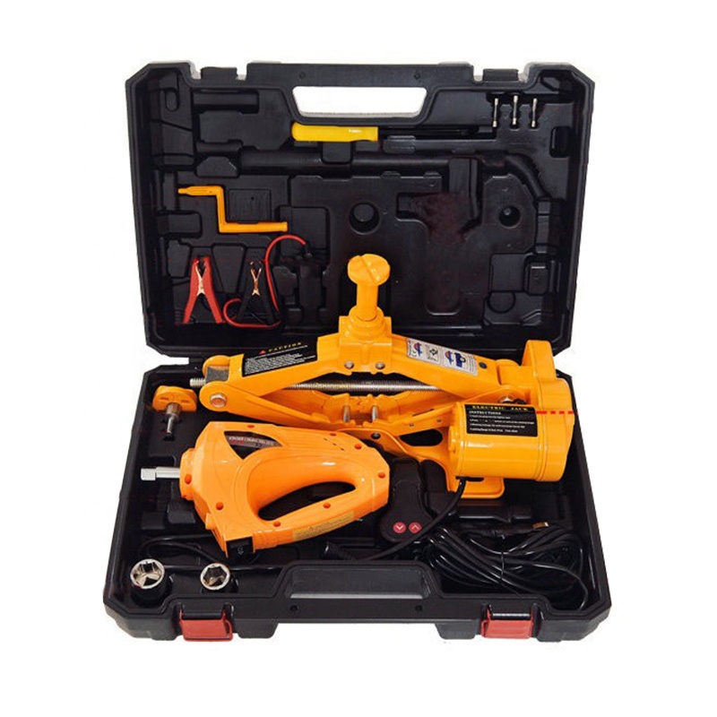 3-х Тонный Электрический автомобильный Напольный домкрат Комплект «Все-в-одном» автоматический 12v ножничный подъемник домкрат с ударный гайковерт для замены шин и замены