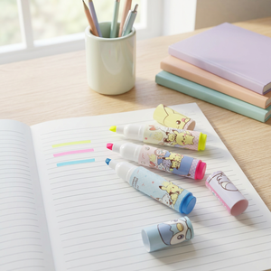 For Lipstick Highlighter Pen 36 PCS Set Korean Kids Stationery <b>Cute</b> Character Twist Fluorescent Marker Anime Wholesale Flat - Product Image 2