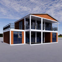 Casa Contenedor Móvil de Estructura de Acero de Ensamblaje Rápido, Transpirable y Contemporánea, de 40 y 20 Pies, para Vivienda, Apartamento o Villa