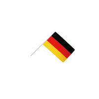 Match de football personnalisé expédition rapide drapeaux à main britanniques | 24 "X 30" drapeau de course à carreaux avec pôle
