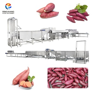 Ligne de production automatique personnalisée de patates douces avec friteuse pour légumes et produits céréaliers, ligne de nettoyage - Product Image 1