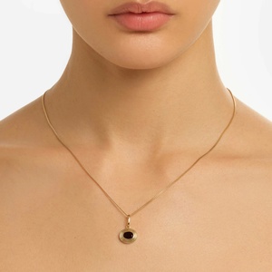 <span class=keywords><strong>Collier</strong></span> Pendentif Grenat en <span class=keywords><strong>Or</strong></span> 18K, Étanche, Colliers <span class=keywords><strong>Or</strong></span> et Argent, Pendentif de Luxe Tendance, Unique et Élégant, Nouveauté Designer - Product Image 2