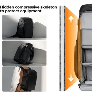 Роскошный профессиональный большой Многофункциональный рюкзак для камеры для путешествий и отдыха на открытом воздухе, водонепроницаемая сумка для фотосъемки