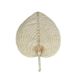 Woven Bamboo Fans Handmade Hand Weaving Fan Handheld Natural Raffia Hand Fans Outdoor Farmhouse Wall Decor Wedding Party Favors