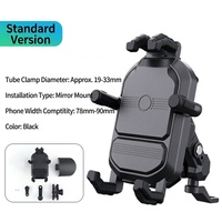 Support de téléphone antivol pour moto avec pare-soleil, support de vélo antichoc, rotation à 360°, support de guidon pour scooter