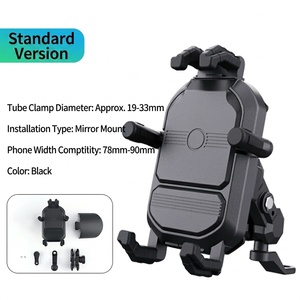Support de téléphone antivol pour moto avec <span class=keywords><strong>pare</strong></span>-soleil, support de vélo antichoc, rotation à 360°, support de guidon pour scooter - Product Image 5